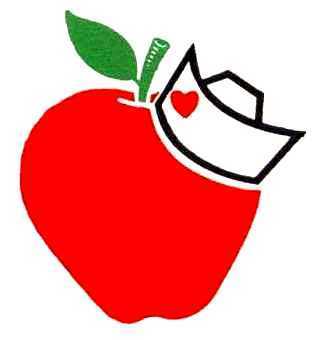 Apple with nurse hat