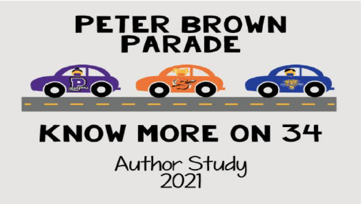 3 cars on a road Peter Brown Parade Know More on 34 Author Study 2021