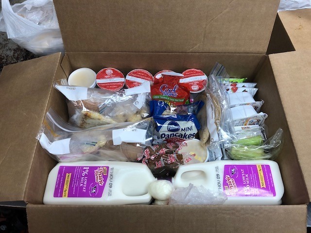 Meal Box with Half Gallons of Milk