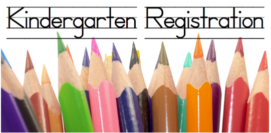Color pencils with words "Kindergarten Registration."