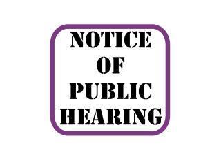 Notice Public Hearing