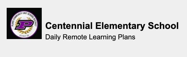 Remote Learning Plans Week of 04/14