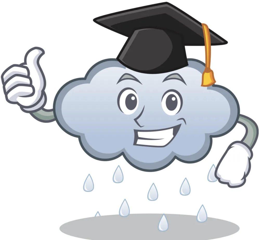 Cloud with graduation cap