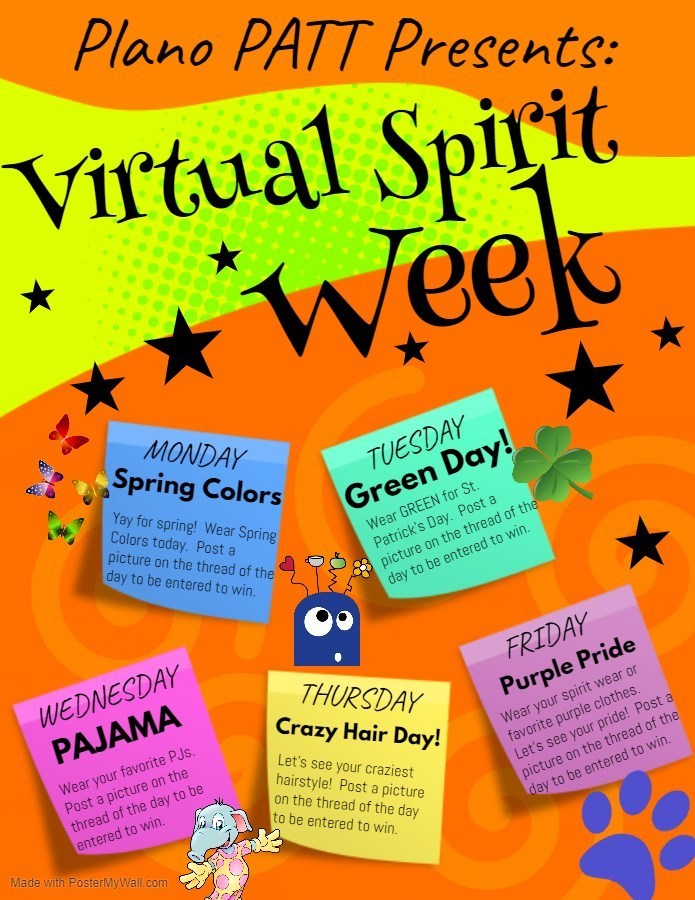 Virtual Spirit Week Flier