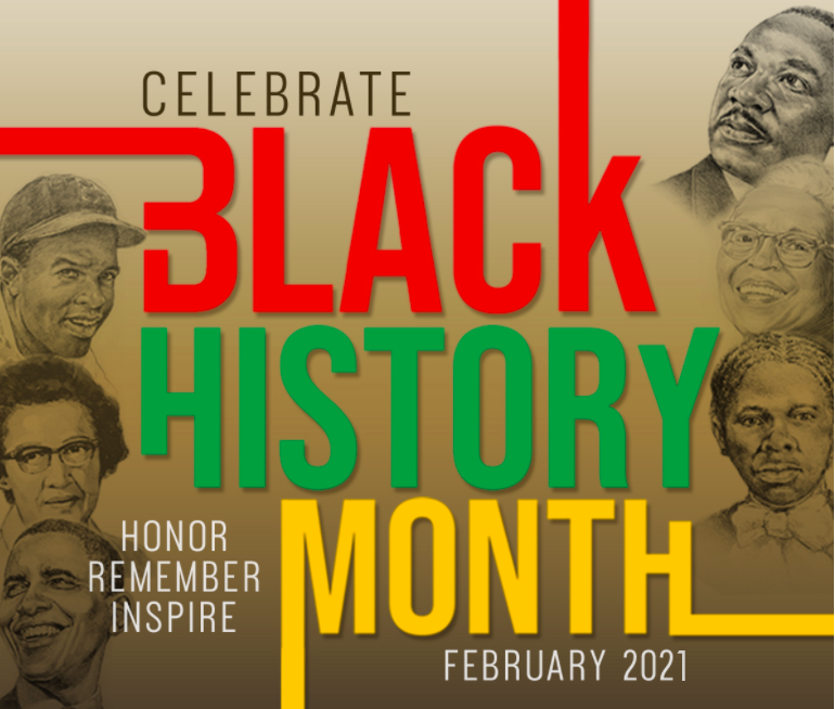 Black History Month with photos of black leaders
