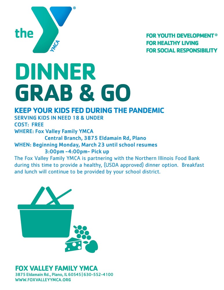 YMCA Offers Grab & Go Dinner Flier