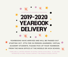 2019-2020 Yearbook Delivery