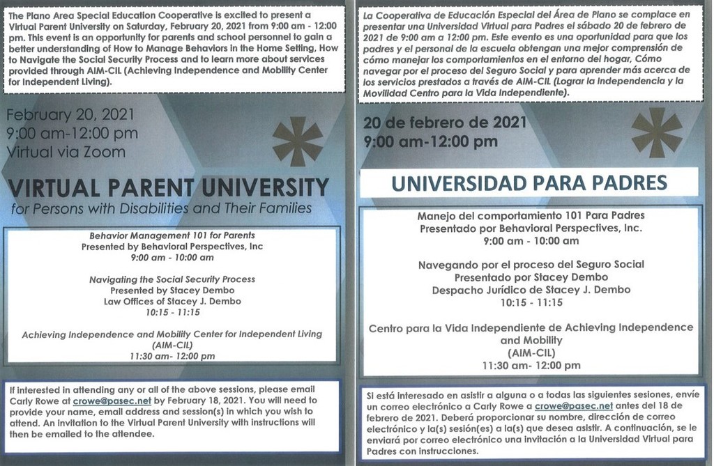 Virtual Parent University 2021