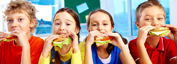 Kids Eating Sandwiches