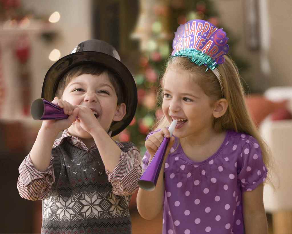 Kids Celebrating New Years