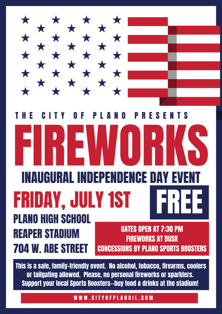 Fireworks July 1st at Reaper Stadium