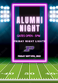 Alumni Night, Friday, September 9th