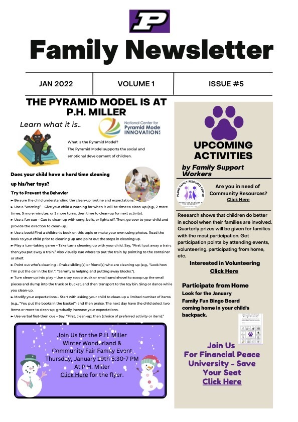 P.H. Miller Family Support Newsletter - Jan 2023 1